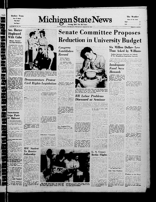 Michigan State news. (1960 March 10)