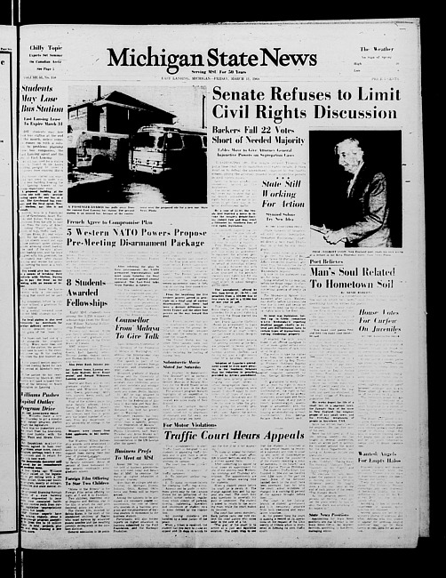 Michigan State news. (1960 March 11)