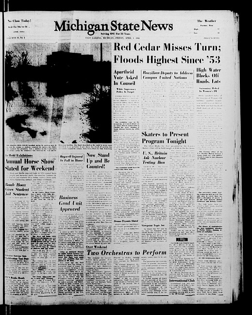 Michigan State news. (1960 April 1)