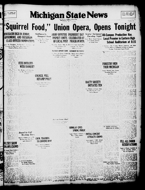 Michigan State news. (1931 May 15)