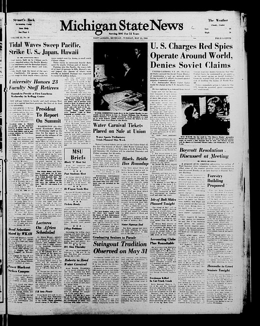 Michigan State news. (1960 May 24)