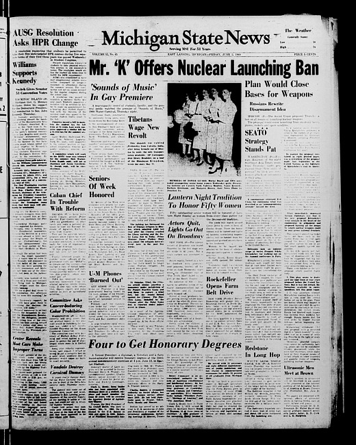 Michigan State news. (1960 June 3)