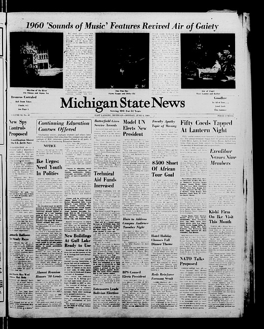 Michigan State news. (1960 June 6)