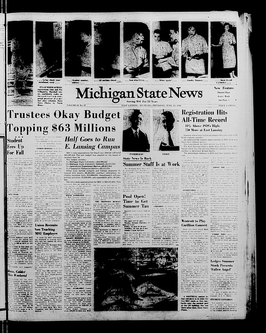 Michigan State news. (1960 June 23)