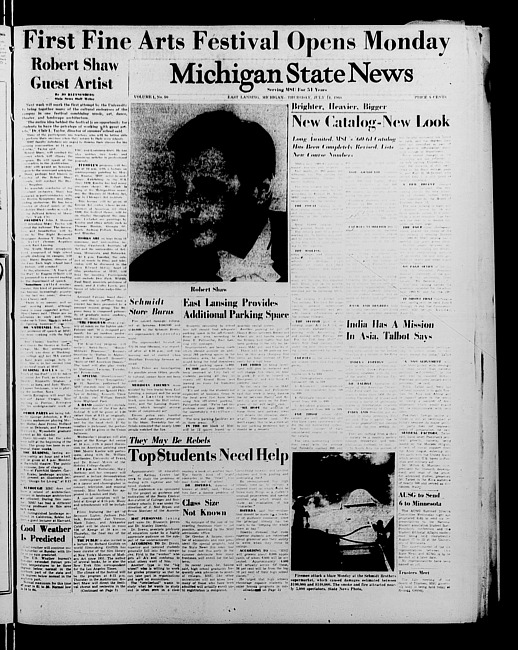 Michigan State news. (1960 July 14)