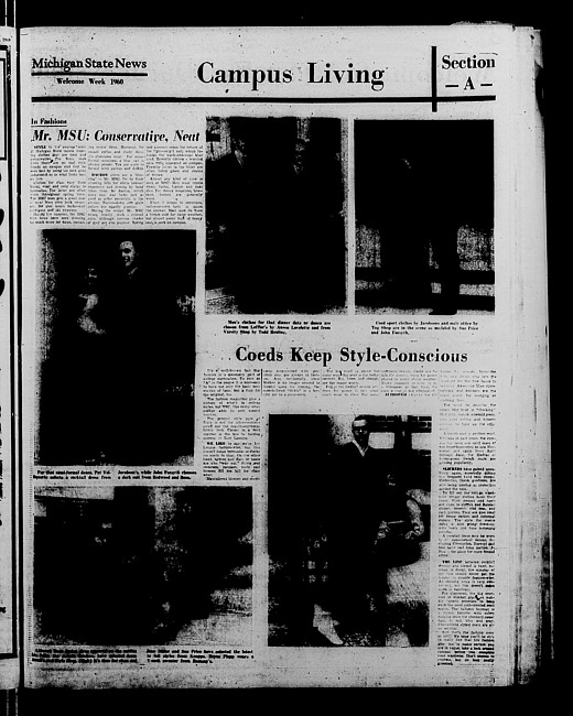 Michigan State news. (1960 September 19), Supplement