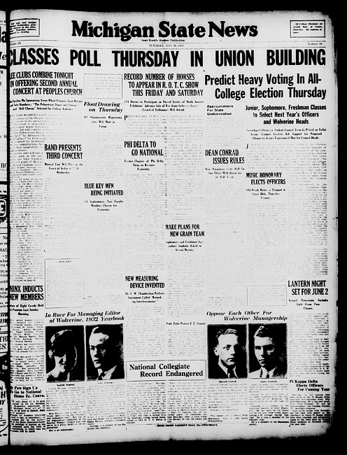 Michigan State news. (1931 May 26)