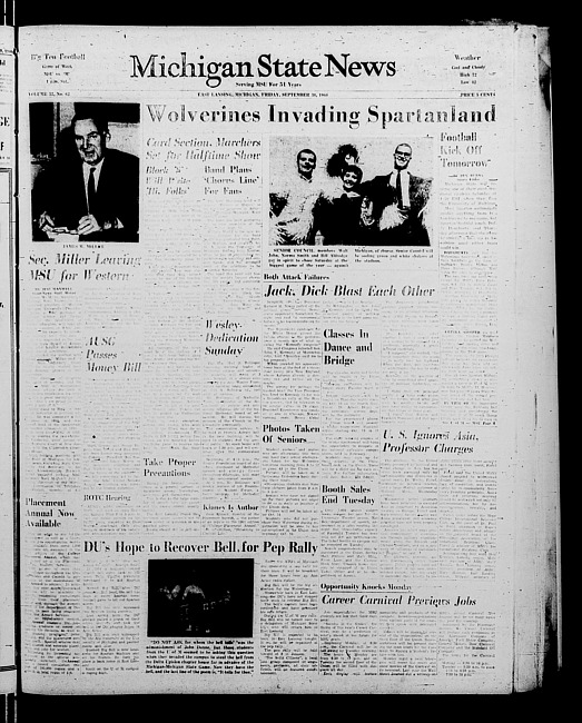 Michigan State news. (1960 September 30)