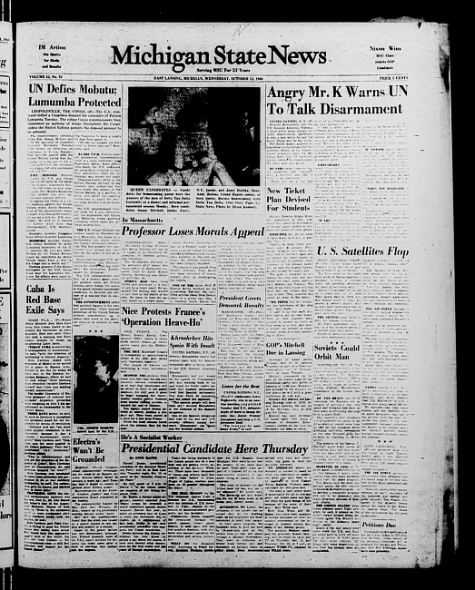 Michigan State news. (1960 October 12)