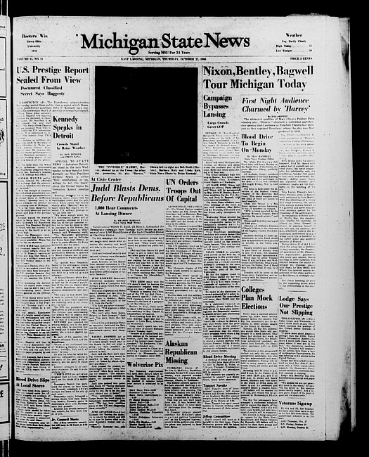 Michigan State news. (1960 October 27)