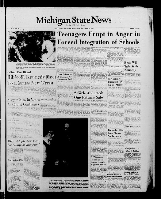 Michigan State news. (1960 November 16)