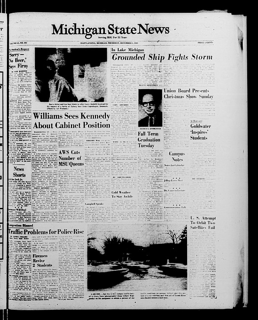 Michigan State news. (1960 December 1)