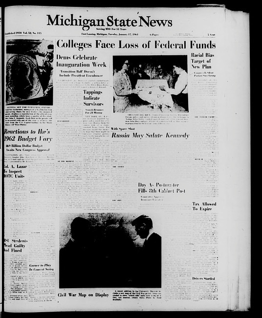 Michigan State news. (1961 January 17)