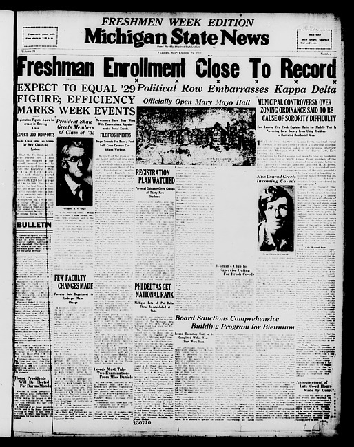 Michigan State news. (1931 September 25)