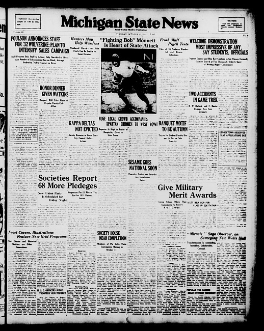 Michigan State news. (1931 October 13)