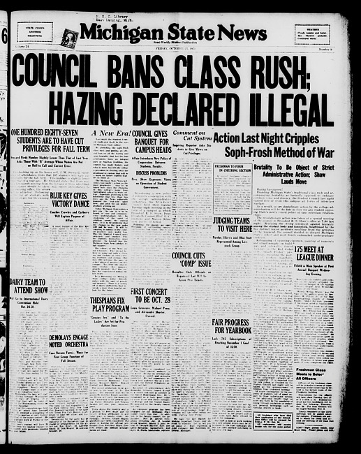 Michigan State news. (1931 October 23)