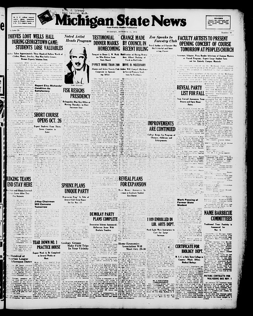 Michigan State news. (1931 October 27)