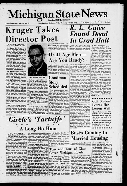 Michigan State news. (1961 July 21)