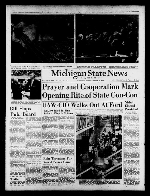 Michigan State news. (1961 October 4)