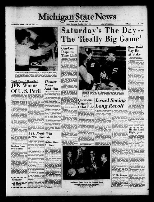 Michigan State news. (1961 October 13)