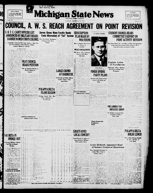 Michigan State news. (1931 November 10)