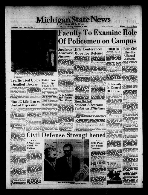 Michigan State news. (1961 November 9)