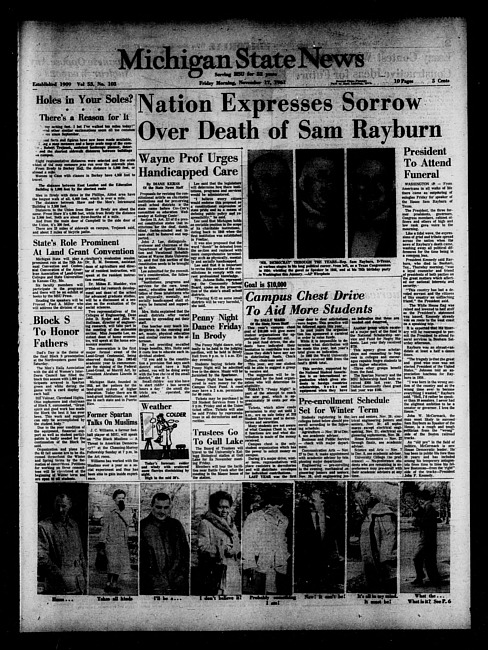 Michigan State news. (1961 November 17)