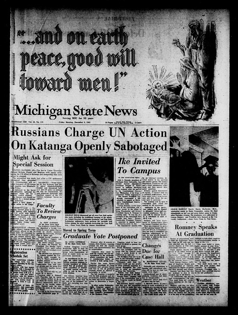 Michigan State news. (1961 December 8)