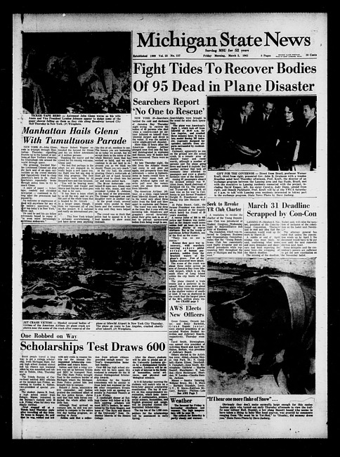 Michigan State news. (1962 March 2)