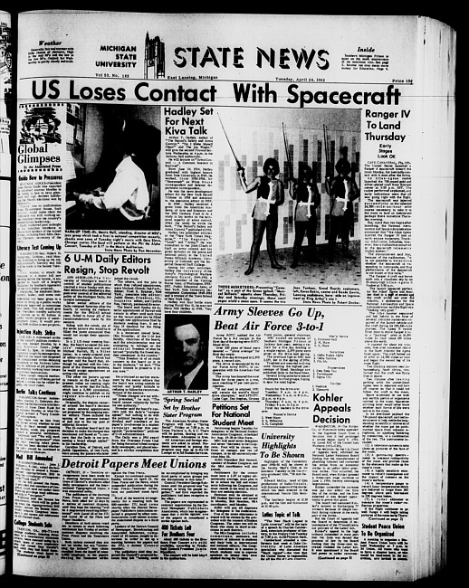 State news. (1962 April 24)