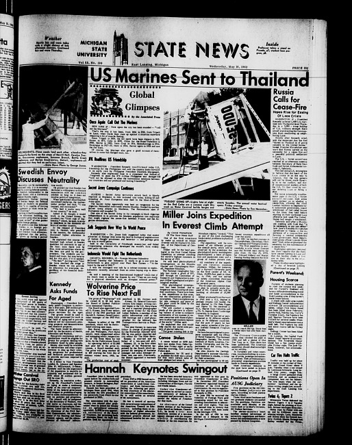 State news. (1962 May 16)