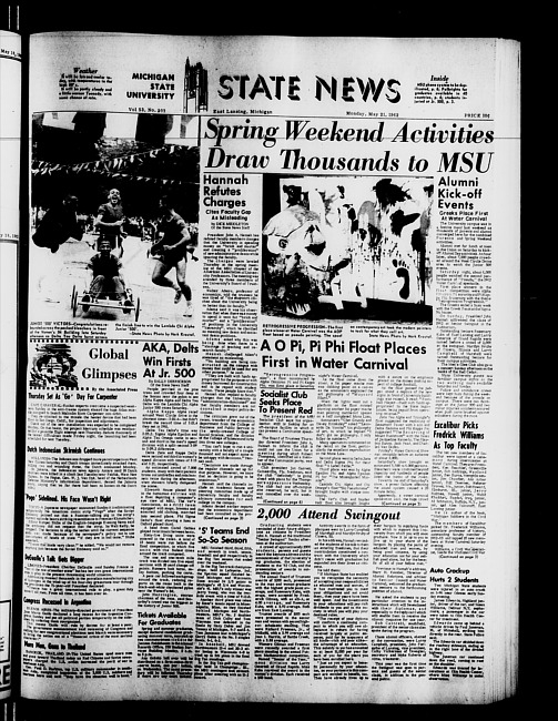 State news. (1962 May 21)