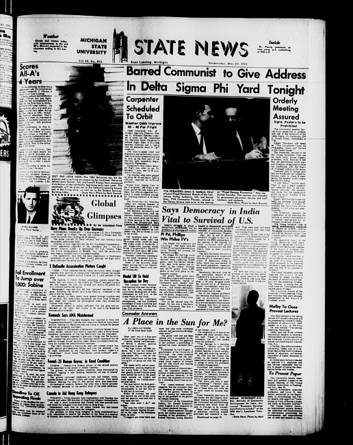 State news. (1962 May 23)