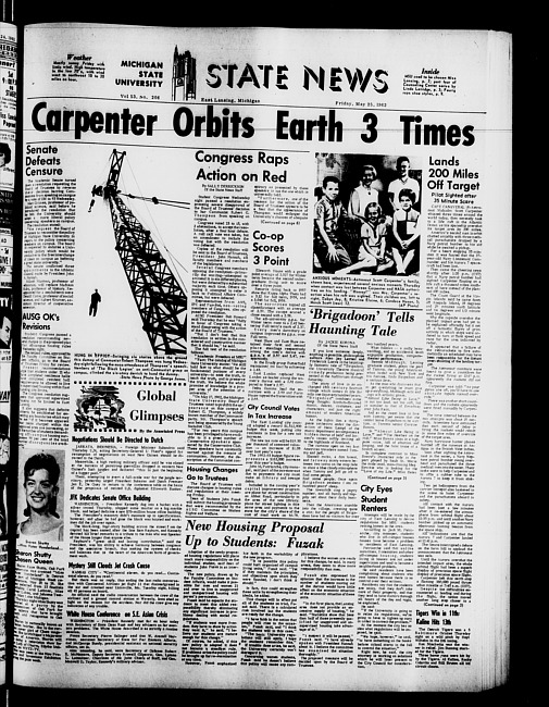 State news. (1962 May 25)