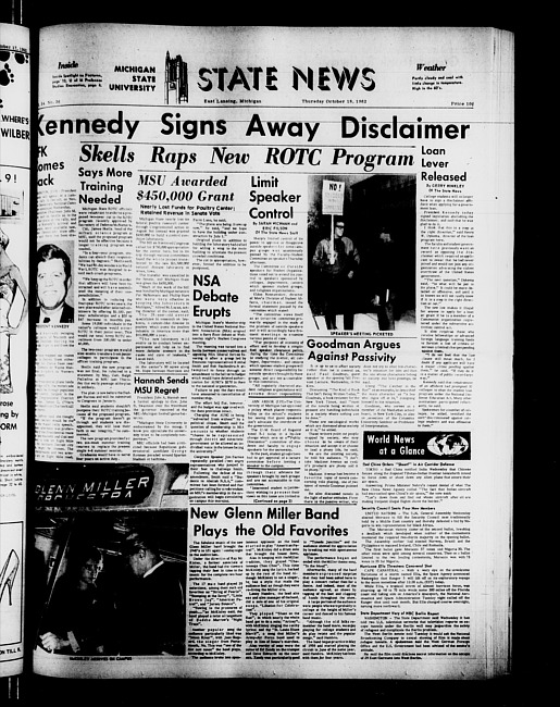 State news. (1962 October 18)