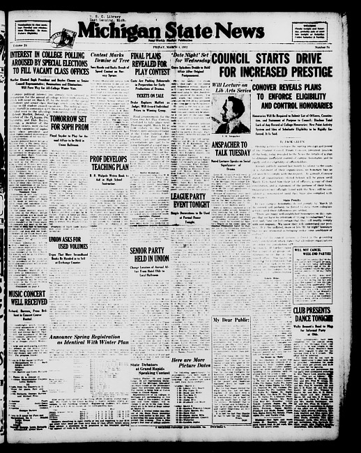 Michigan State news. (1932 March 4)