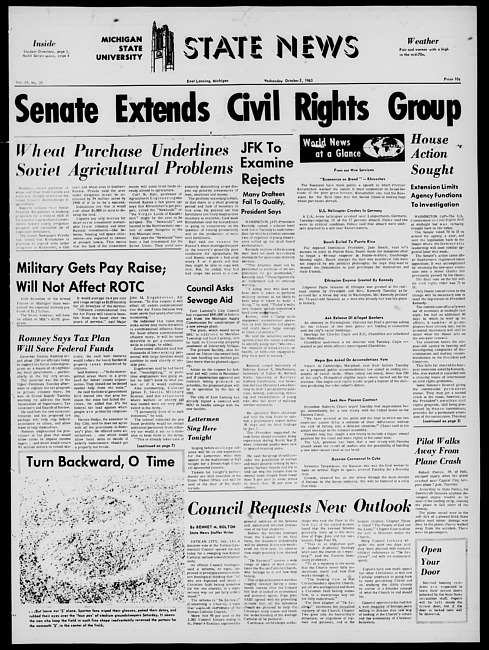 State news. (1963 October 2)