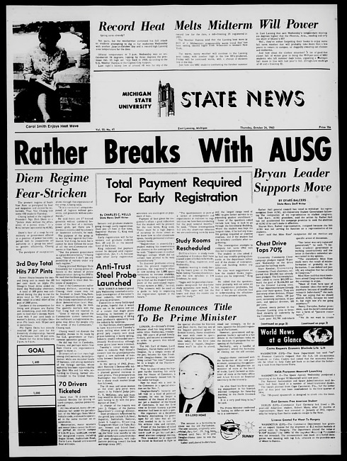 State news. (1963 October 24)