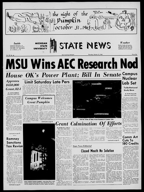 State news. (1963 October 31)