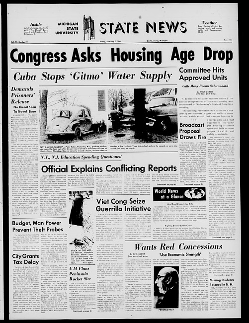 State news. (1964 February 7)