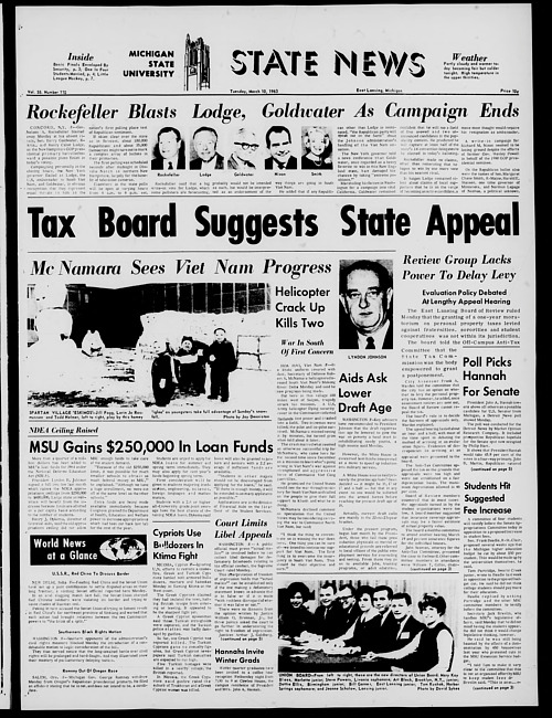 State news. (1964 March 10)