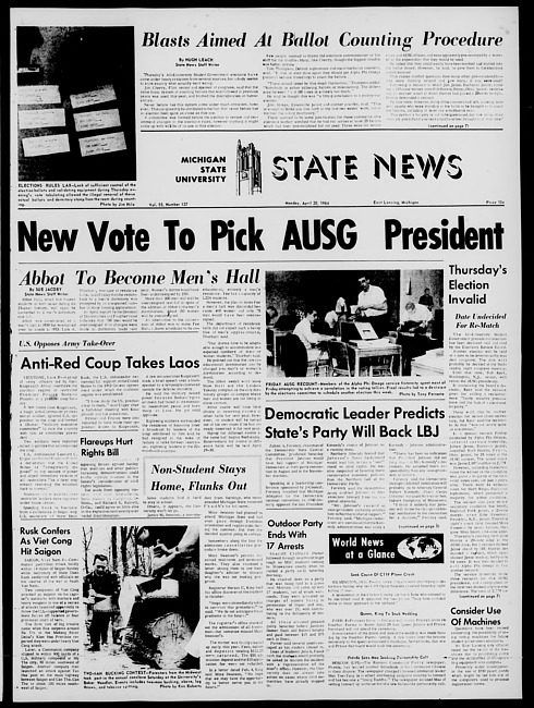 State news. (1964 April 20)
