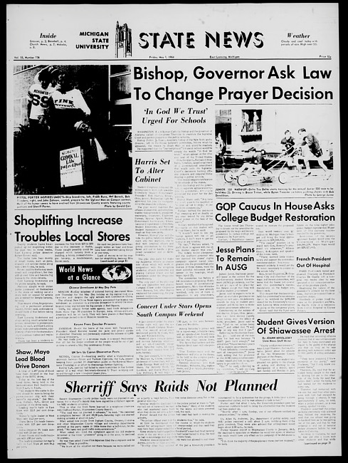 State news. (1964 May 1)