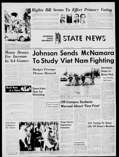 State news. (1964 May 7)