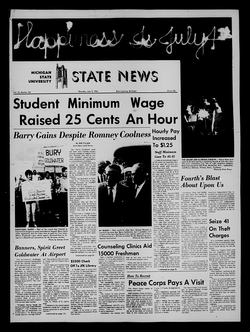 State news. (1964 July 2)