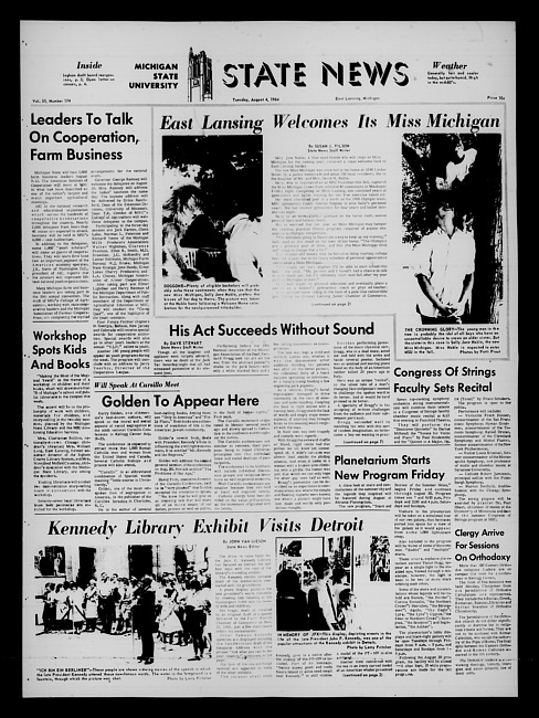 State news. (1964 August 4)