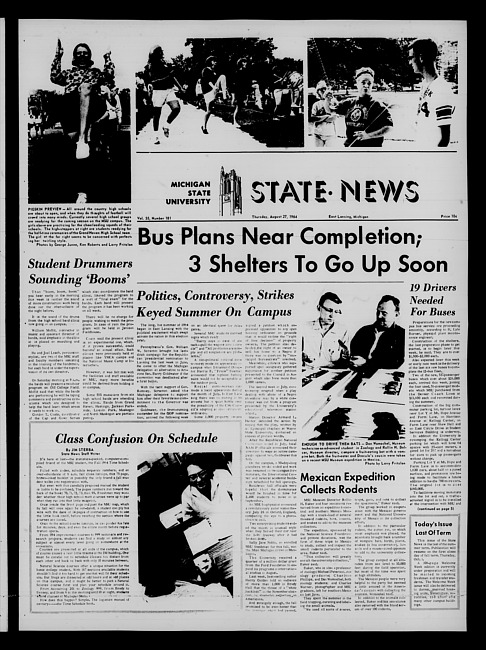 State news. (1964 August 27)