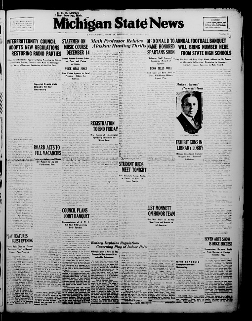 Michigan State news. (1932 December 8)