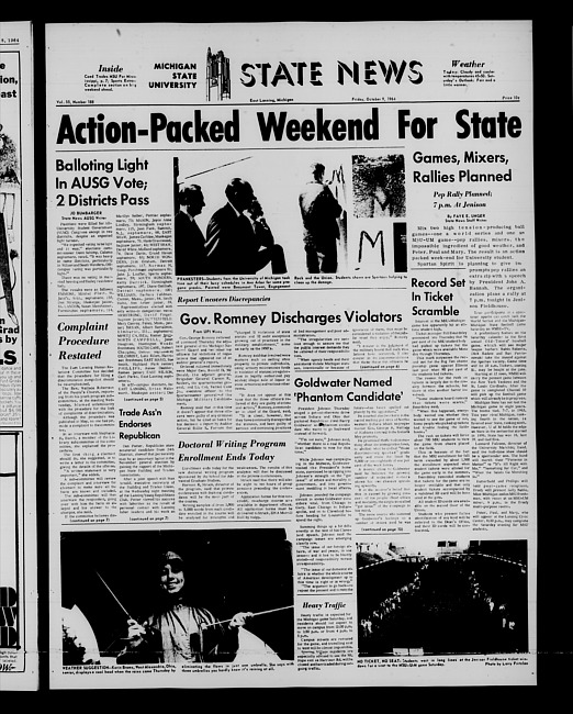 State news. (1964 October 9)