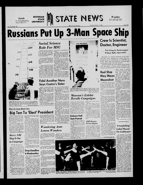 State news. (1964 October 13)